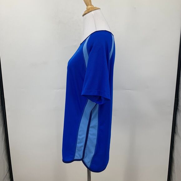 Nike Dri Fit V Neck Tee Womens XL Extra Large Harbor Vented Performance Shirt - Picture 5 of 12